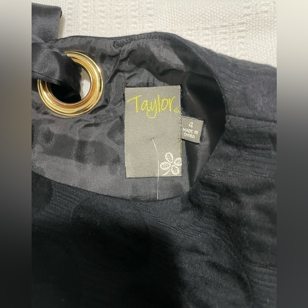 Womens New Taylor Black Dress Size 4 - Picture 3 of 5